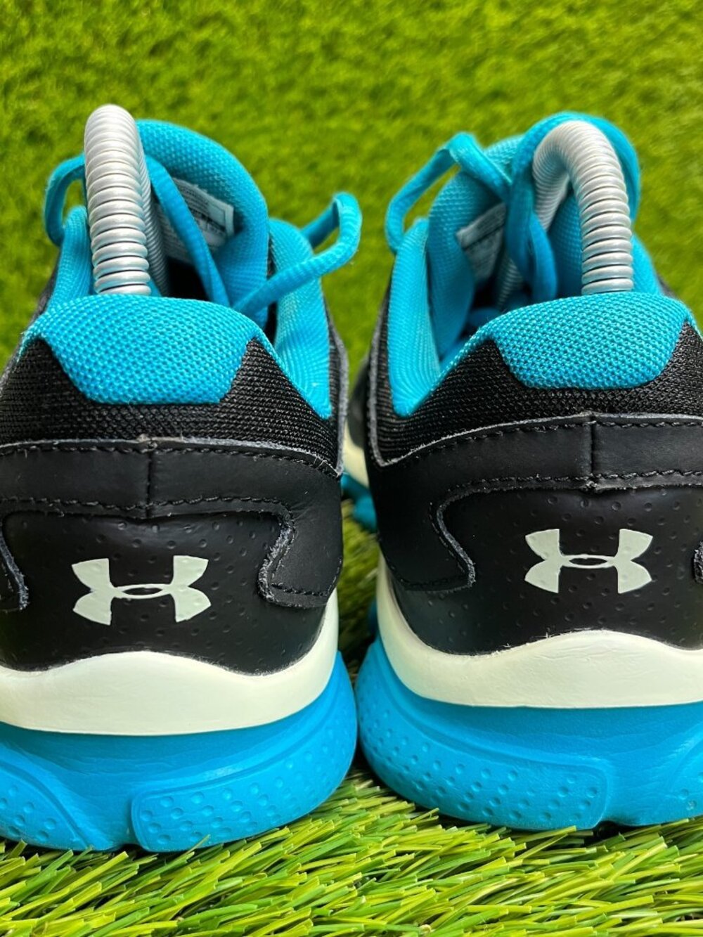 Under Armour Micro G Assert 5 Womens Size 8 Black Blue Running Shoes Sneakers - Picture 6 of 10